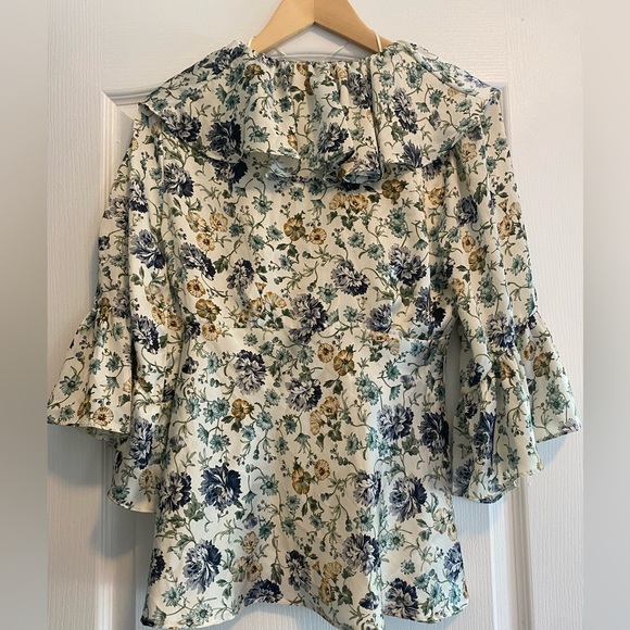 Zara Print Blouse xs - Picture 2 of 4
